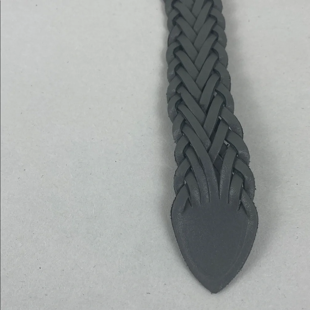 Vintage Belt Braided Leather Gray - Picture 6 of 10